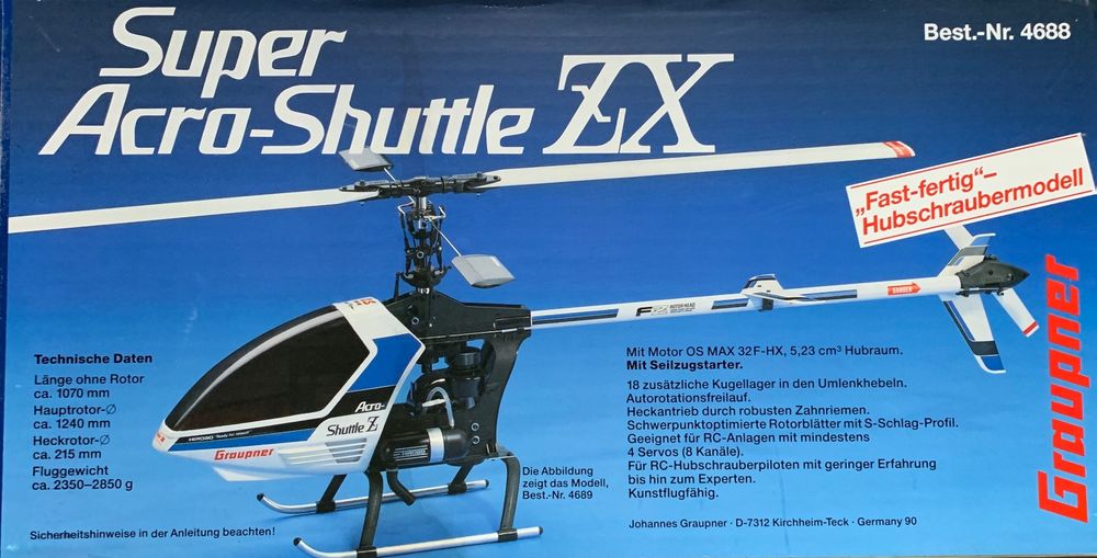 R/C Helikopter, Benziner, Hirobo Shuttle ZX (Graupner) | Kaufen