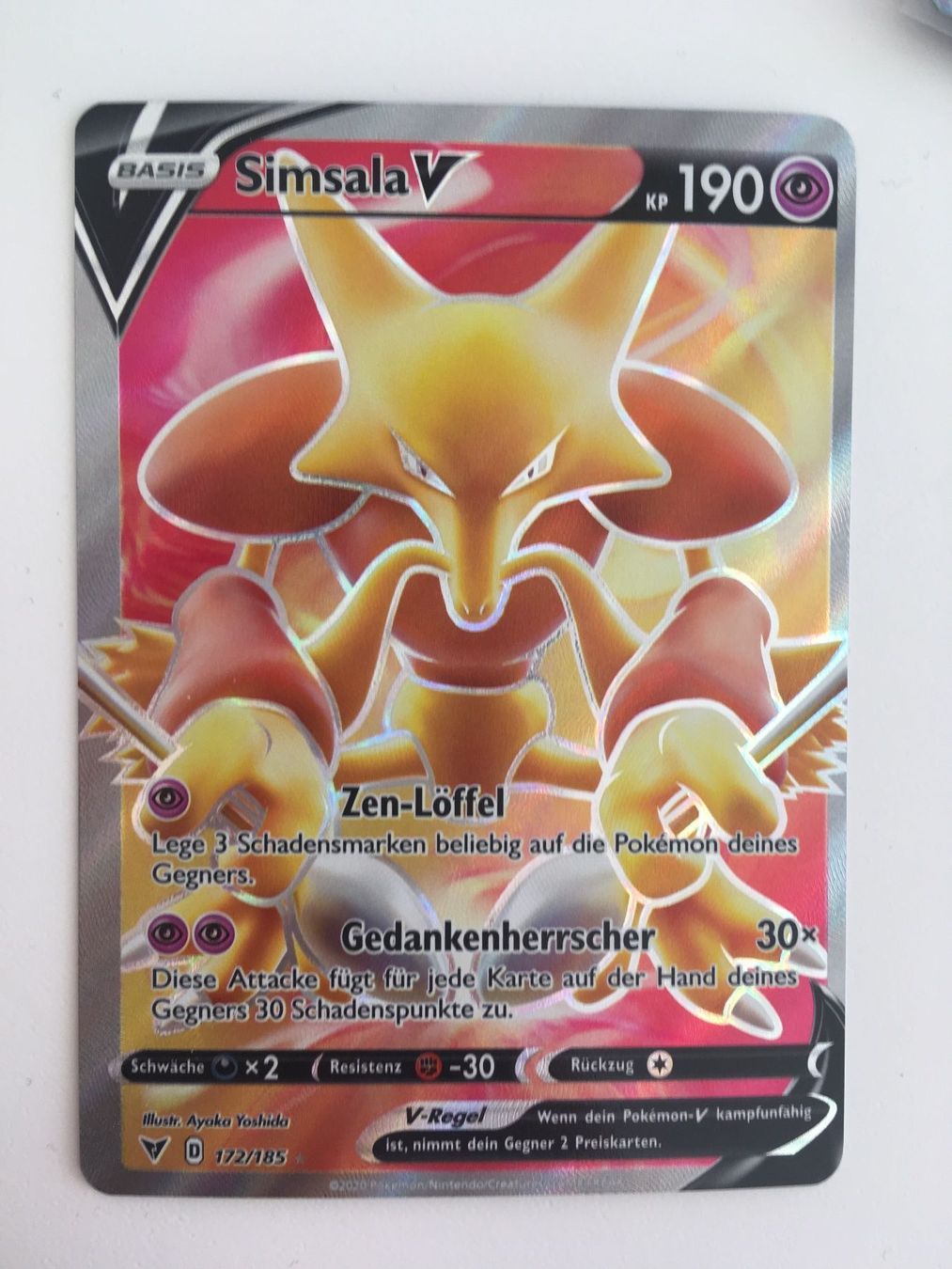 Pokémon Carte collezionabili: Pokemon Simsala V Farbenschock – Nuovo (secondo la descrizione) da Wabern venduto da Collectfun