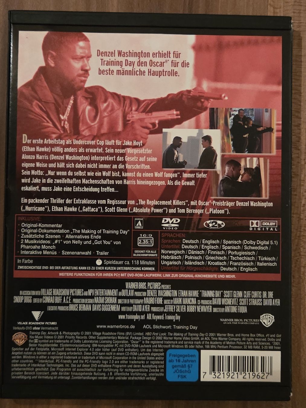 Tutti i DVDs: Training Day DVD Denzel Washington snapper case 807 – Usato da Dintikon venduto da Vexi 1