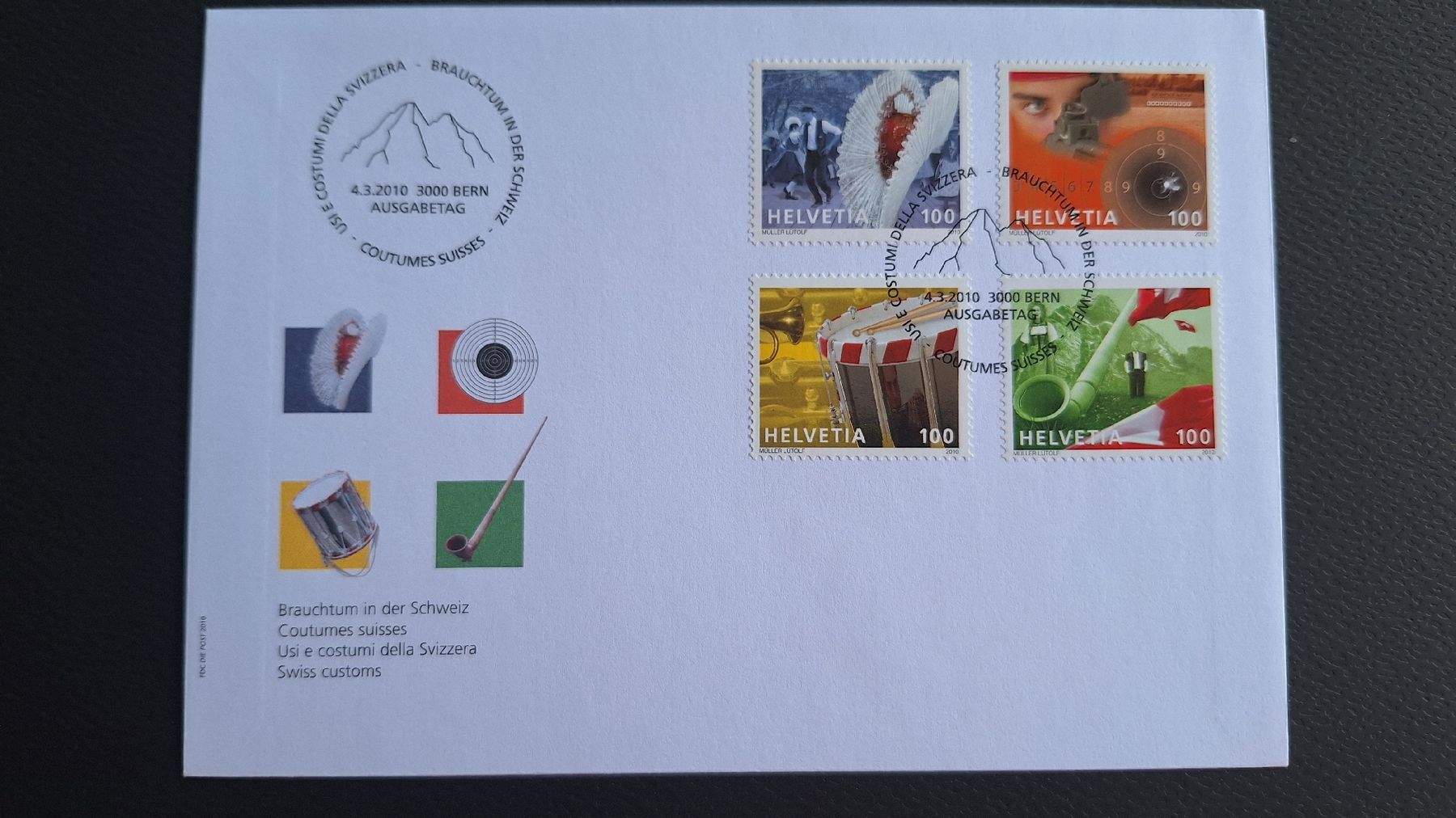 Tutti i francobolli: 2010,Nr.1344-1347,FDC – Nuovo (secondo la descrizione) da Pratteln venduto da walti-6060