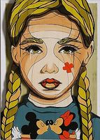 El Bocho - Girl with Mickey - 3D-Konstruktion - handsigniert