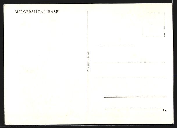 Cartoline postali: AK Basel, Bürgerspital mit Teichanlage – Usato da Berlin venduto da bartko-reher 1