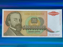 *** Belgrad 1993 - Jugoslawien - 5000000000 Dinara UNC
