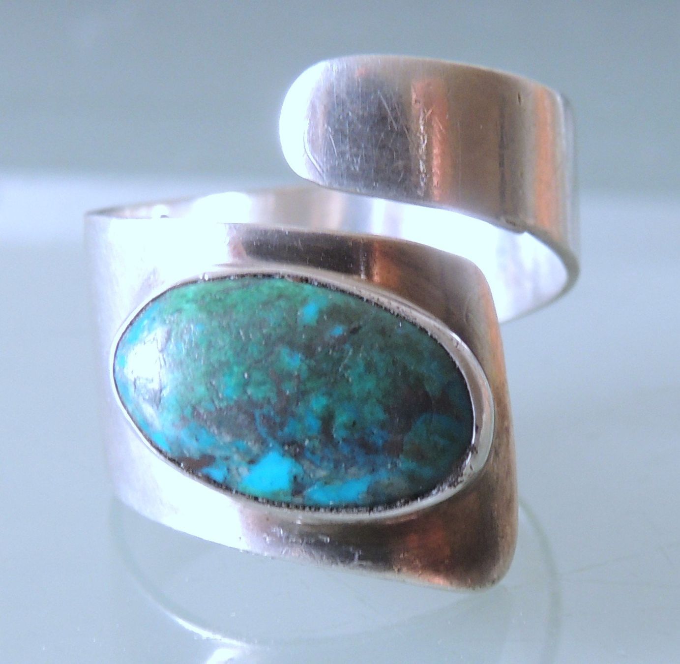 Ringe: Türkis Malachit Silber 900 Fingerring – Gebraucht aus Waldenburg von schaller707 1