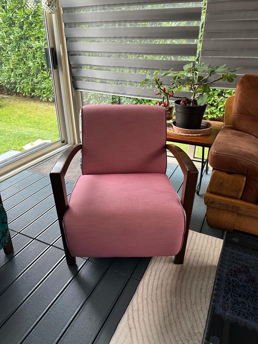 Poltrone: Fauteuil vintage rose poudré – Usato da Bulle venduto da Deethven 1