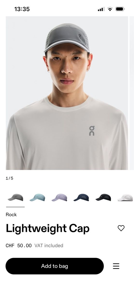 Altro in  Abbigliamento & Accessori: ON Lightweight Cap Rock grey as new – Nuovo (secondo la descrizione) da Esslingen venduto da Yanafuchs 3