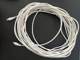 Koaxial Antennenkabel 75 Ohm Vivanco 10m weiss neuwertig
