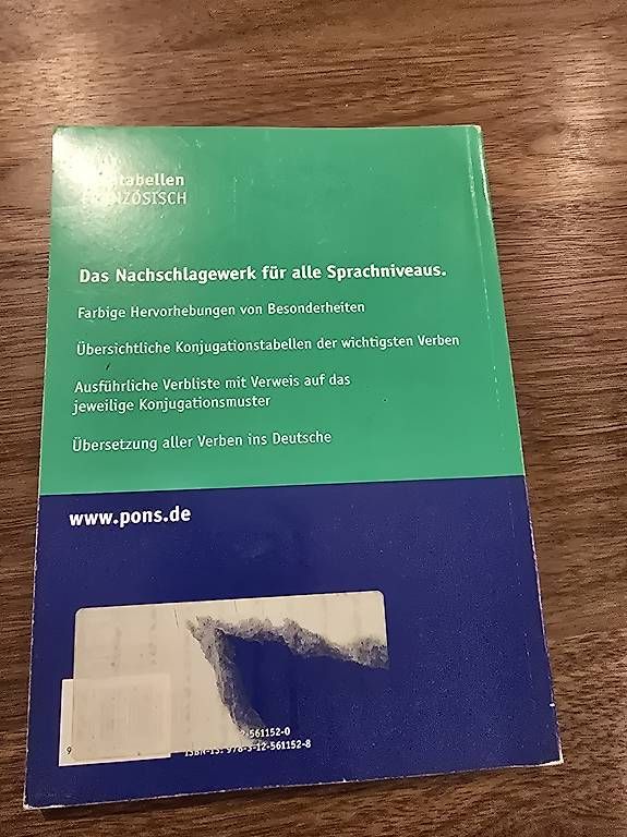 Bücher: Französischen Verbtabellen – Gebraucht aus Rheinfelden von Sab_ry9j