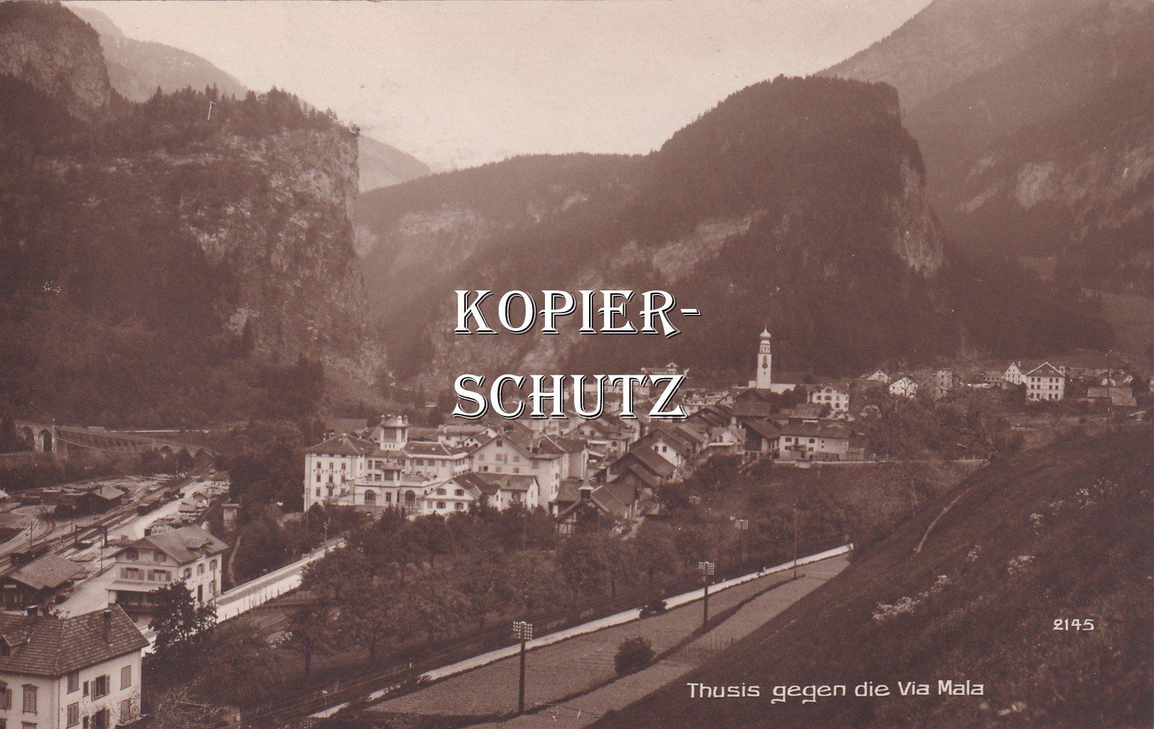 Cartoline postali: Thusis gegen die Via Mala /bc – Usato da Hombrechtikon venduto da Rudolf07