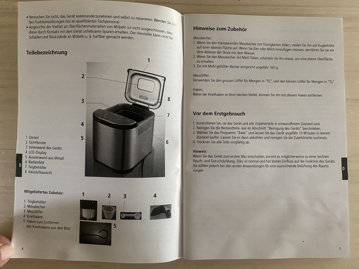 Elettrodomestici da cucina: Brotback Maschine NEU – Nuovo (secondo la descrizione) da Seewen SZ venduto da shaky01 8