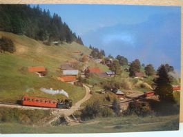 BRB Brienzer Rothorn Bahn auf der Kreuzung Planalp