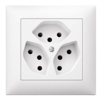 10 Prises 3xT13 Feller EdizioDue blanc neuf 87303.FMI
