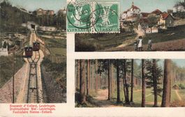 Evilard BE Standseilbahn Biel Leubringen mit Waldlandschaft