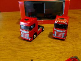 Herpa Set 2x Scania CS Zugmaschinen 1:87 Set3