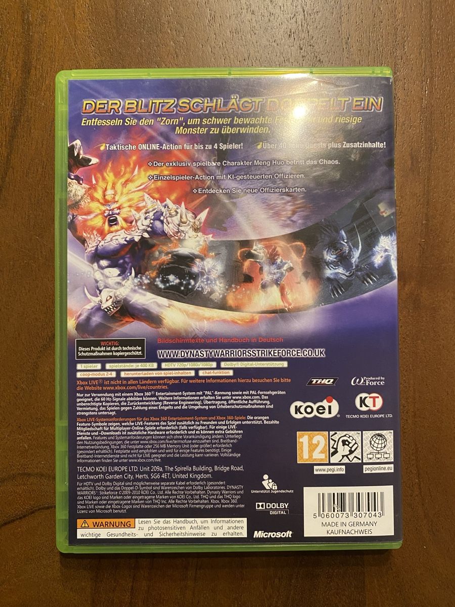 Microsoft Giochi: Dynasty Warriors Strikeforce für Xbox 360 – Usato da Thunstetten venduto da Virus_33 2