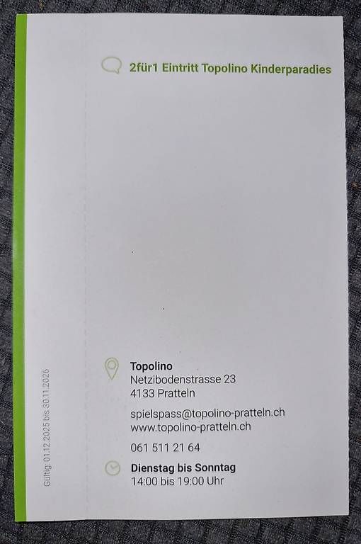 Gutscheine: Topolino Kinder-Spielparadies in Pratteln – Neu (gemäss Beschreibung) aus Frenkendorf von Mirasen 1