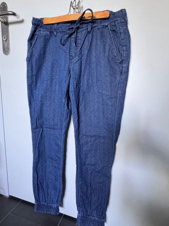 Loose fit Hose EDC gepunktet blau Gr. 27/32