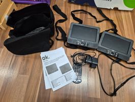 OK DVD 7000 2 Bildschirme tragbar für Auto  inkl. Tasche, b7