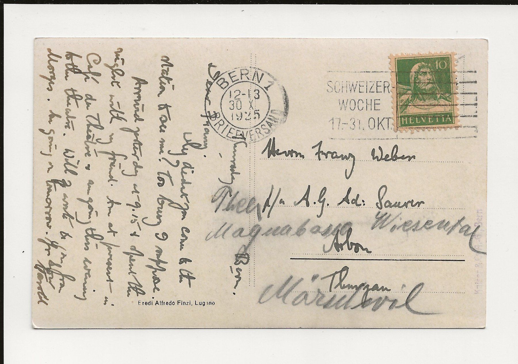 Cartoline postali: AK 1925 Bern , Das Bundesgebäude – Usato da Greifensee venduto da 315WDO 1