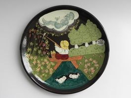 Schöne Platte / Teller ø 25 cm von Burkart Keramik