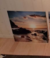 Wandbild, Sonnenuntergang am Meer, 50x50cm