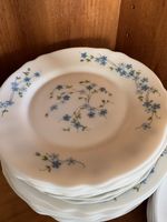 Arcopal Geschirr Set Blumenmuster weiss gebraucht