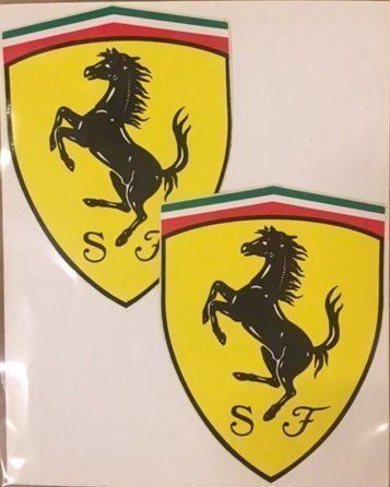 Ferrari Sticker Aufkleber Duo-Set 7.2x5.5cm (Art. ME506)