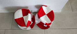 rot weiß karierten Zylinderhut, Partyhut, Fasnachtshut