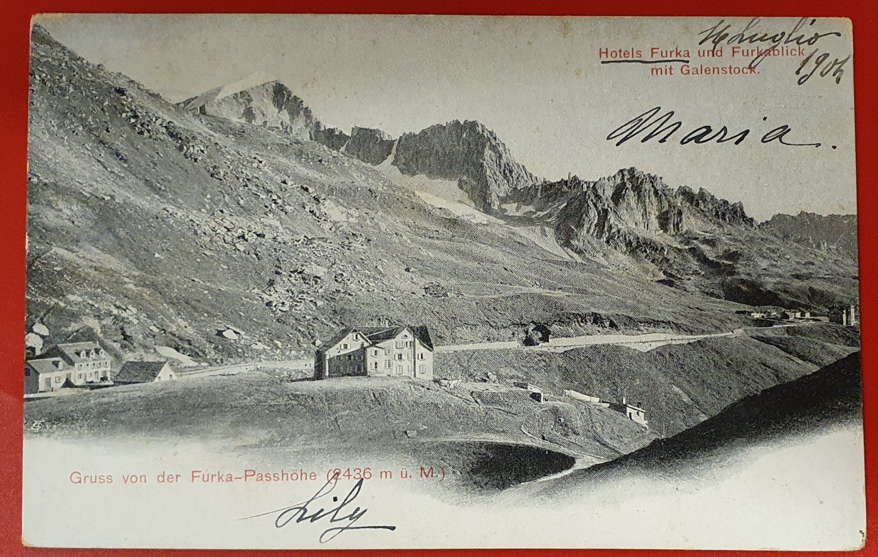 Cartoline postali: Furka Passhöhe 1904 - Mit Hotelstempel – Usato da Kreuzlingen venduto da Rschweiz1