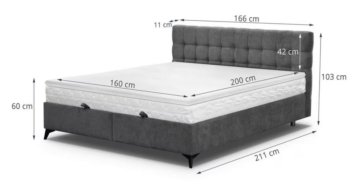 Betten: Boxbett, grau, 160x200 cm mit Stauraum – Gebraucht aus Buchs ZH von Stella2903 2