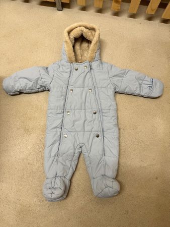 Baby Schneeanzug / Winter Overall - Smile hellblau Grösse 74