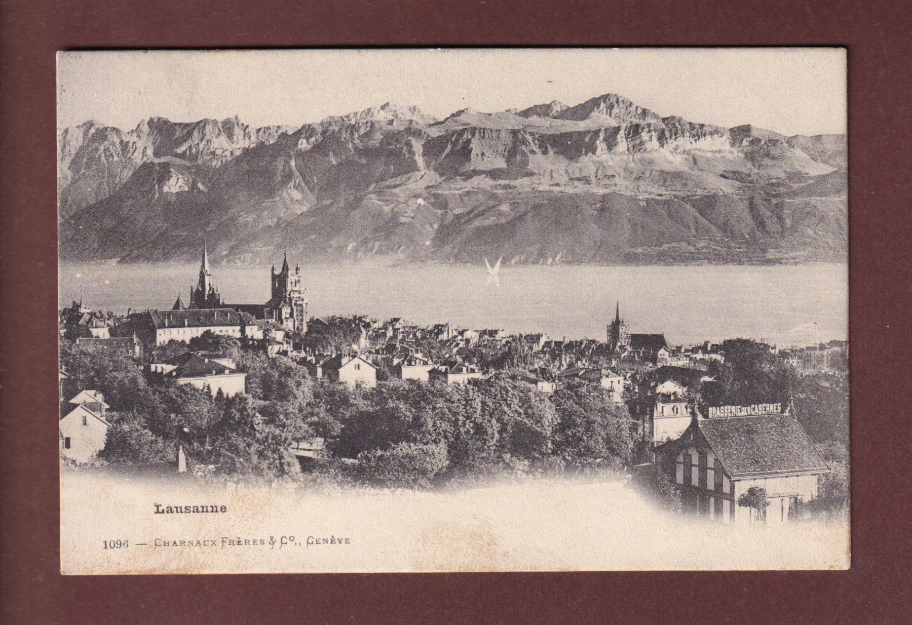 Ansichtskarten: LAUSANNE et les Alpes - 1905 – Gebraucht aus Pully von nicecards