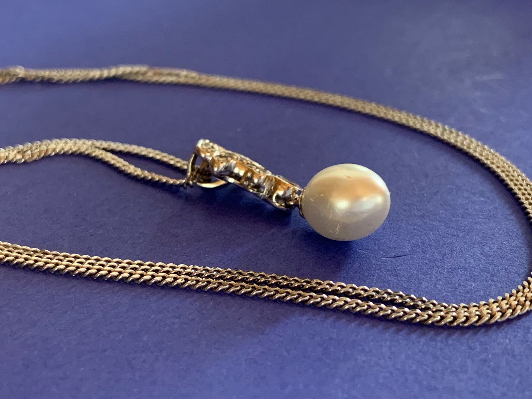 Catenine: Panzerkette Silber Perlenanhänger (48cm) – Usato da Laufen venduto da Bellavitaboom 5