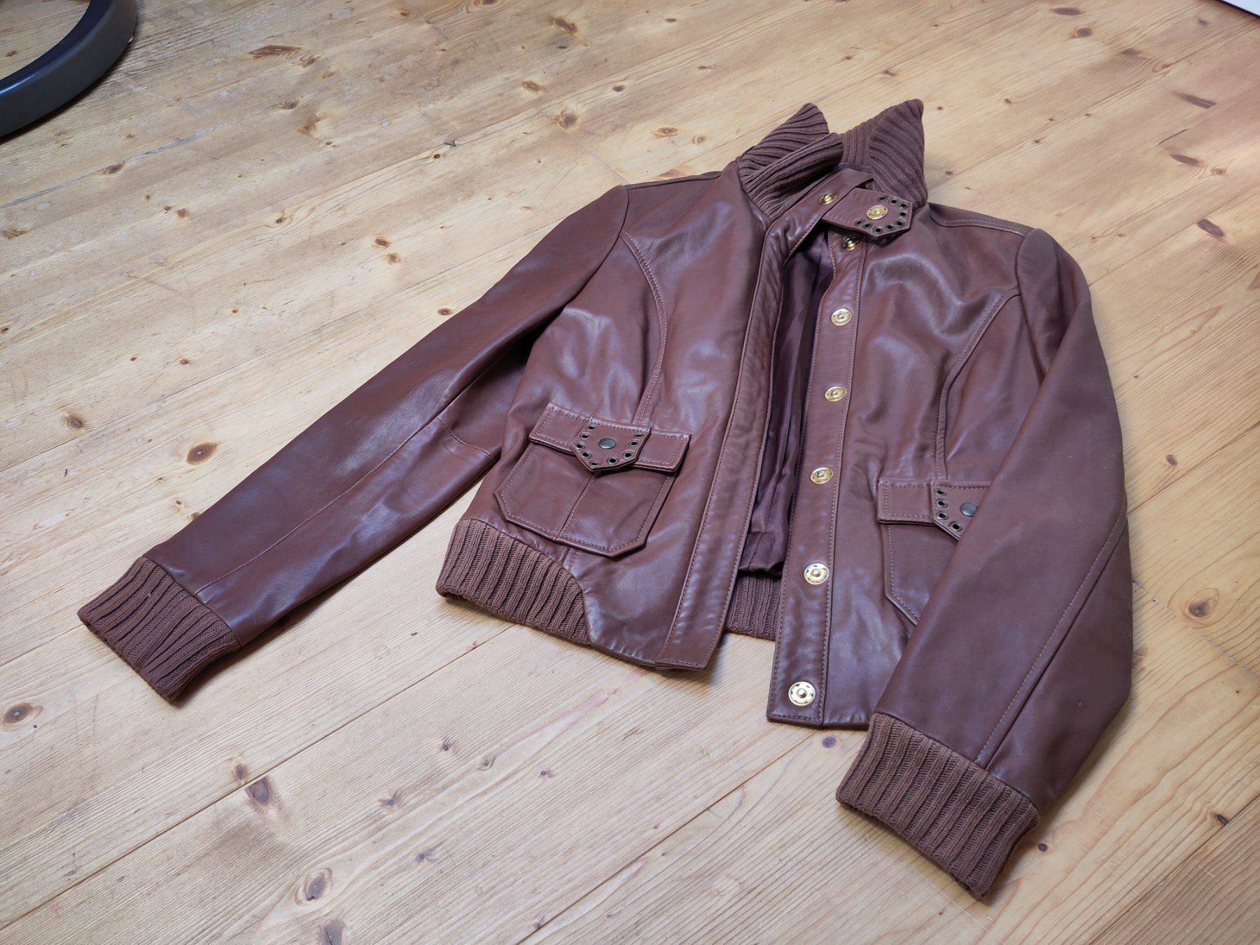 Giacche: Braune Lederjacke – Usato da Morgarten venduto da Pipolder1