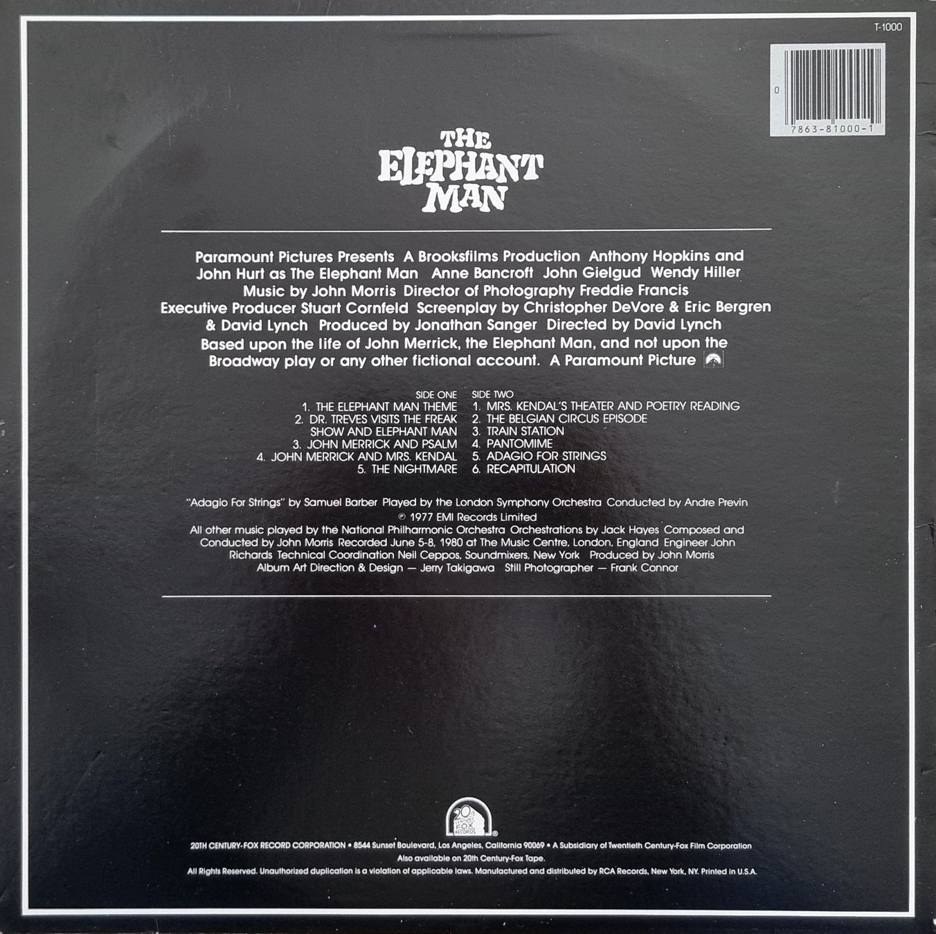 Vinyles: LP The Elephant Man – D'occasion à Oetwil am See par fineli2 1