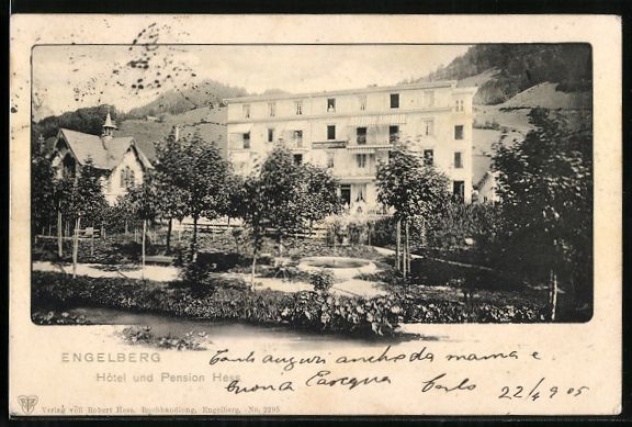 Ansichtskarten: AK Engelberg, Hotel und Pension Hess – Gebraucht aus Berlin von bartko-reher