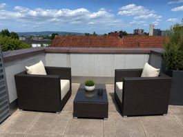 2 Stück Rattan Relax Loungesessel