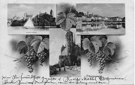 Jugendstil Trauben RAPPERSWIL Burghalde - Hafen - Schloss