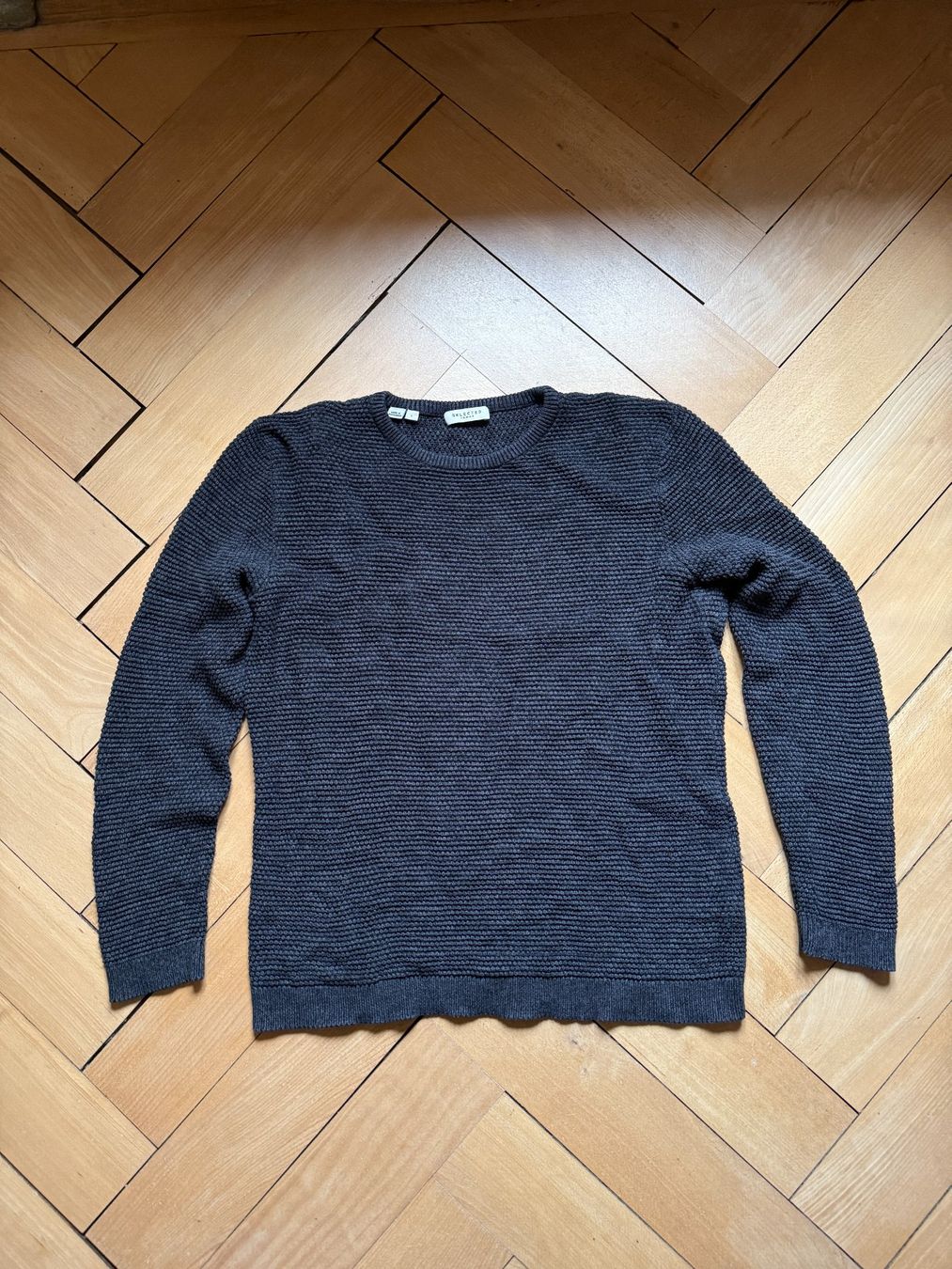 Selected Pullover & Sweatshirts: SELECTED - Strickpullover dunkelgrau L – Gebraucht aus Zürich von Diazaio