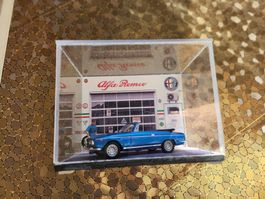 Unikat Diorama Alfa Romeo Werkstatt + Mechaniker Ersatzteile