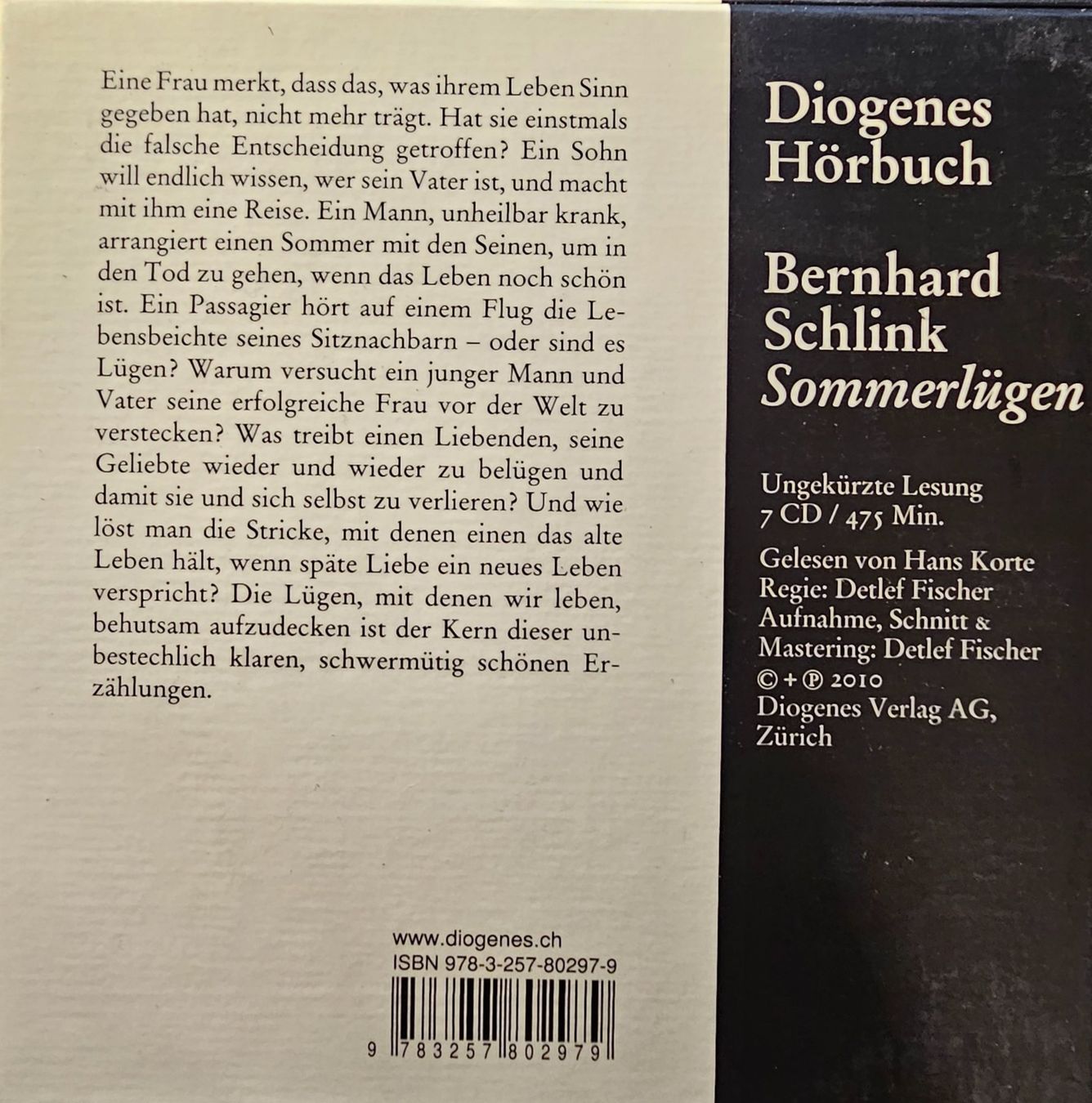 Livres audio: Bernhard Schlink - Sommerlügen (7 CD Box) – D'occasion à Wahlen b. Laufen par Cg10 1