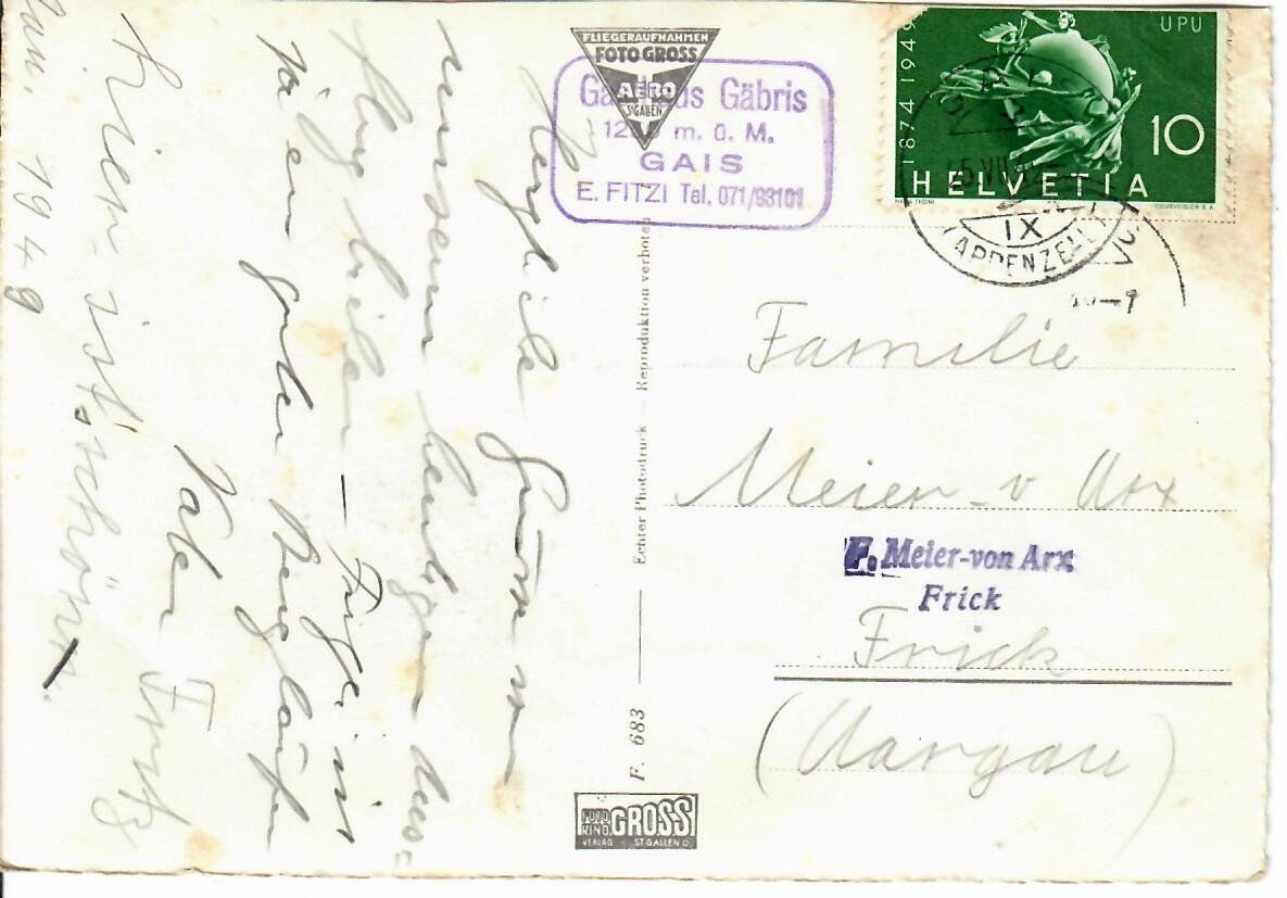 Cartoline postali: Flugaufnahme Gäbris – Usato da Hochdorf venduto da Ziegel-16 1