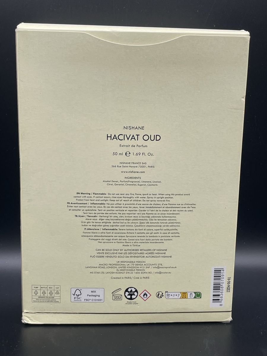 Nishane Profumi & Eau de Toilette: Nishane - Hacivat Oud  50ml – Usato da Frenkendorf venduto da Sakima1 3