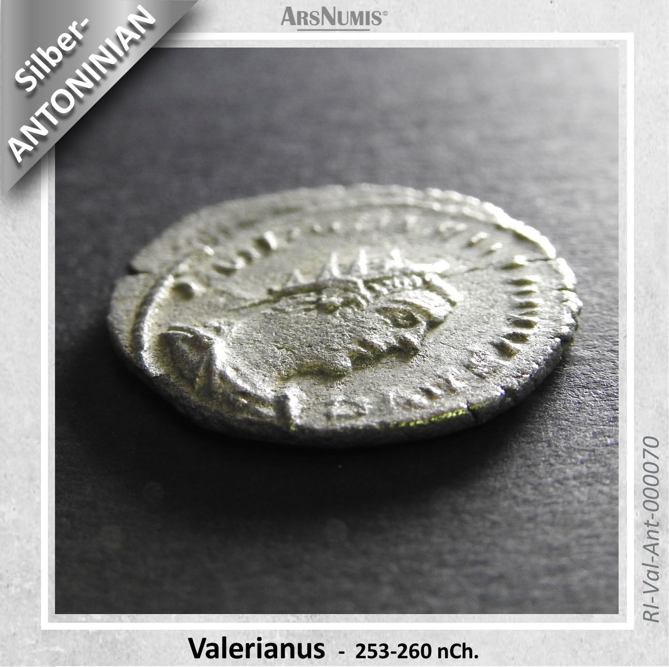 Alle Münzen: Römische Silbermünze - Valerianus – Gebraucht aus Oberwil b. Zug von ArsNumis