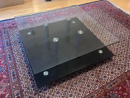Couchtisch Glas schwarz 90x90cm