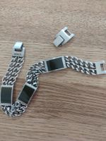 XENOX Armband Herren Inox mit Carbon Applikationen