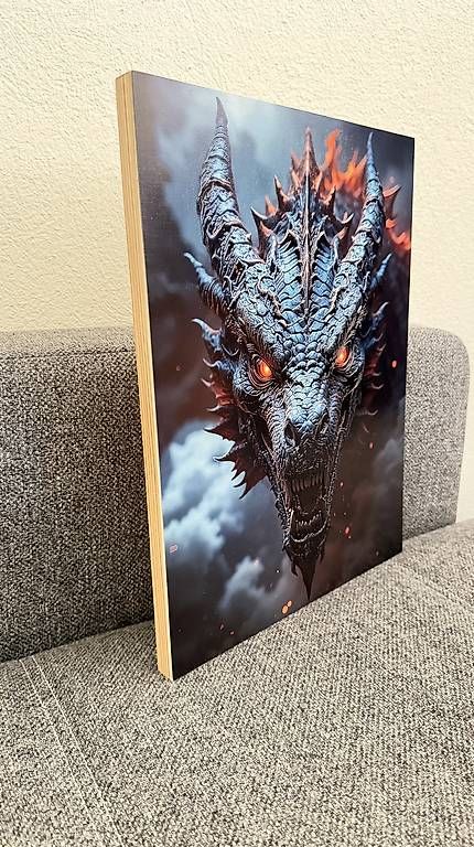 Posters & Illustrations: Drache 2.5D auf Holz – D'occasion à Aarburg par Shinichi88 3