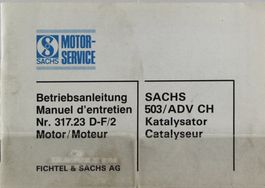 BETRIEBSANLEITUNG | SACHS - MOTOR 503/ADV KAT | AB 11.1989
