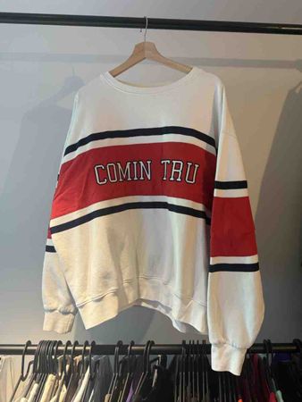 Pullover COMIN TRU weiss rot blau Herren Grösse L