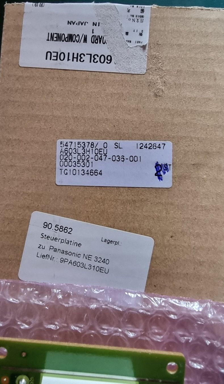 Componenti elettronici: Panasonic NE 3240, Steuerplatine – Usato da Zuzgen venduto da ricard11 1